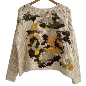 Mes Desmoiselles Oversized Chunky Knit wool Alpaca Blend Sweater